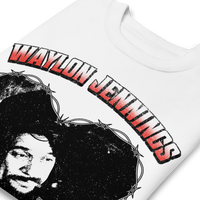 Stakes - Waylon Jennings Ladies Love Outlaws Sweatshirt - White