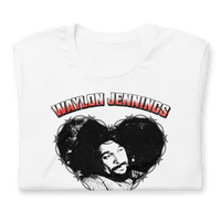 Stakes - Waylon Jennings Ladies Love Outlaws T-Shirt - White
