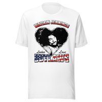 Stakes - Waylon Jennings Ladies Love Outlaws T-Shirt - White
