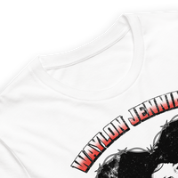 Stakes - Waylon Jennings Ladies Love Outlaws T-Shirt - White