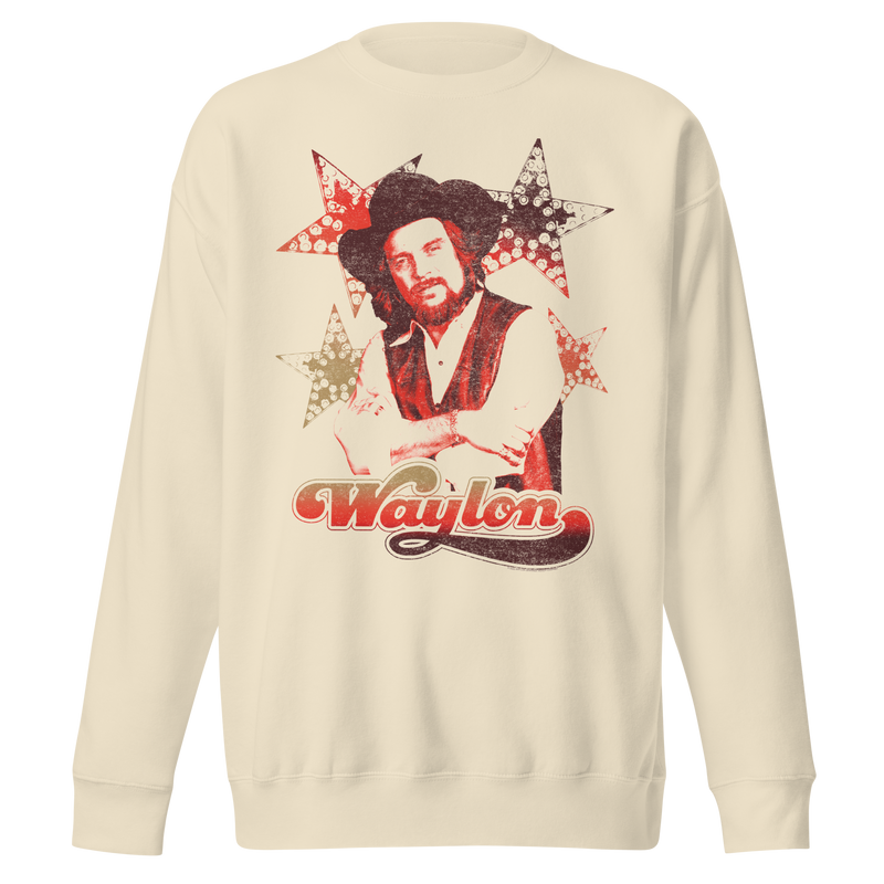 Stakes - Waylon Jennings Littlefields Finest Sweatshirt - Natural