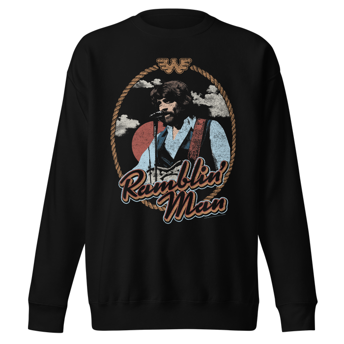 Stakes - Waylon Jennings Ramblin Man Sweatshirt - Black