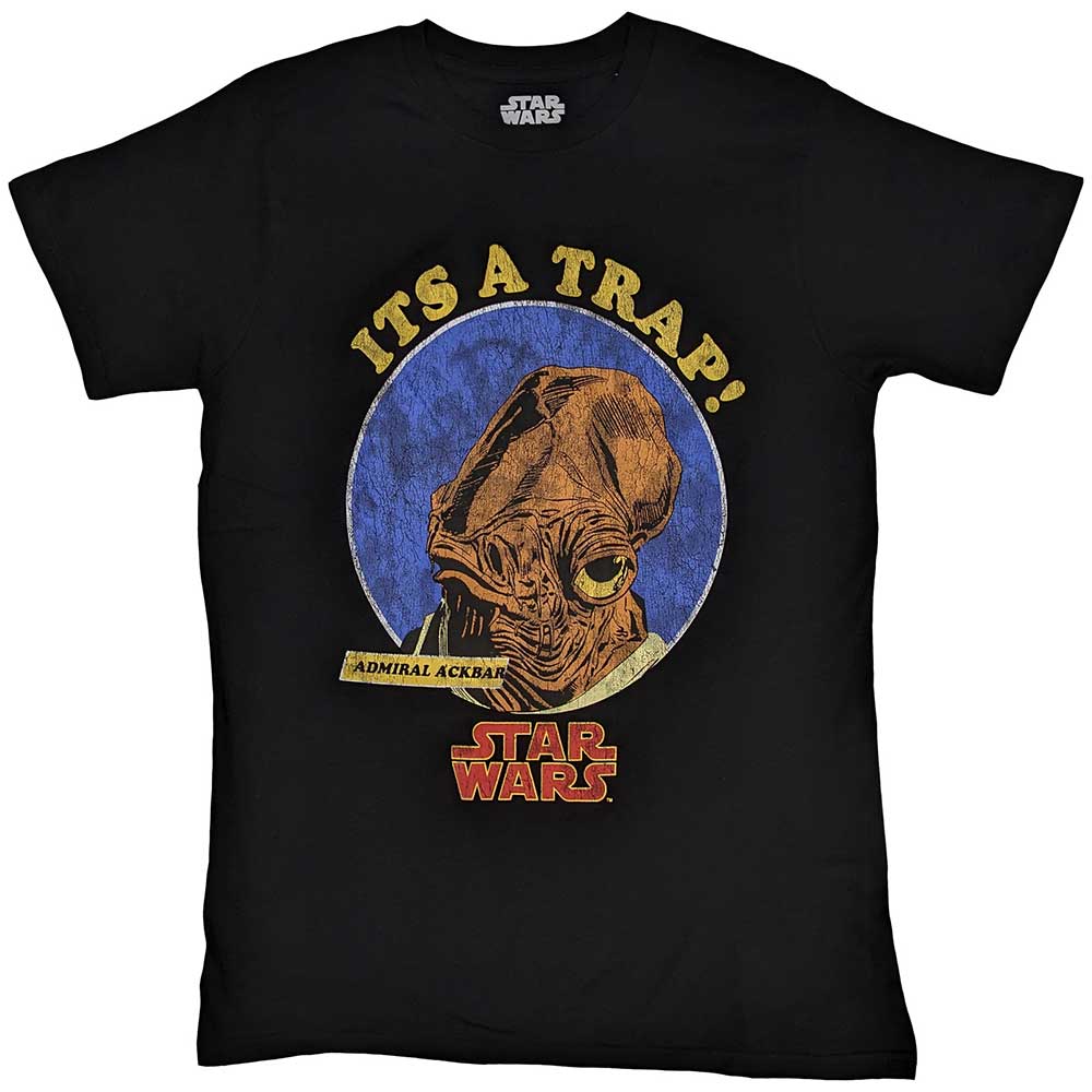 Star Wars - Ackbar It's A Trap - T-Shirt Black