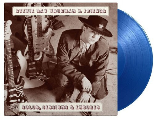 Stevie Ray Vaughan & Friends - Solos, Sessions & Encores (Limited Edition, 180 Gram Vinyl, Colored Vinyl, Translucent Blue) [Import] (2 Lp's) - Vinyl