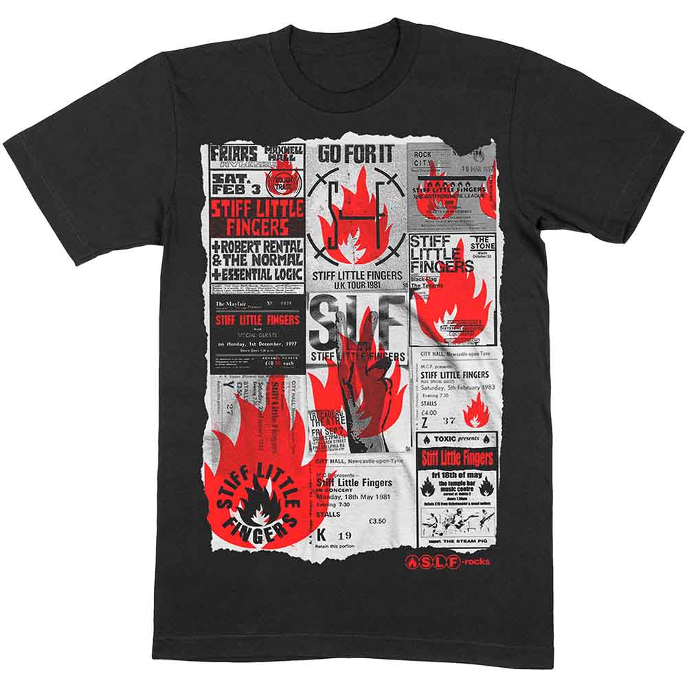 Stiff Little Fingers - Flyer - T-Shirt Black