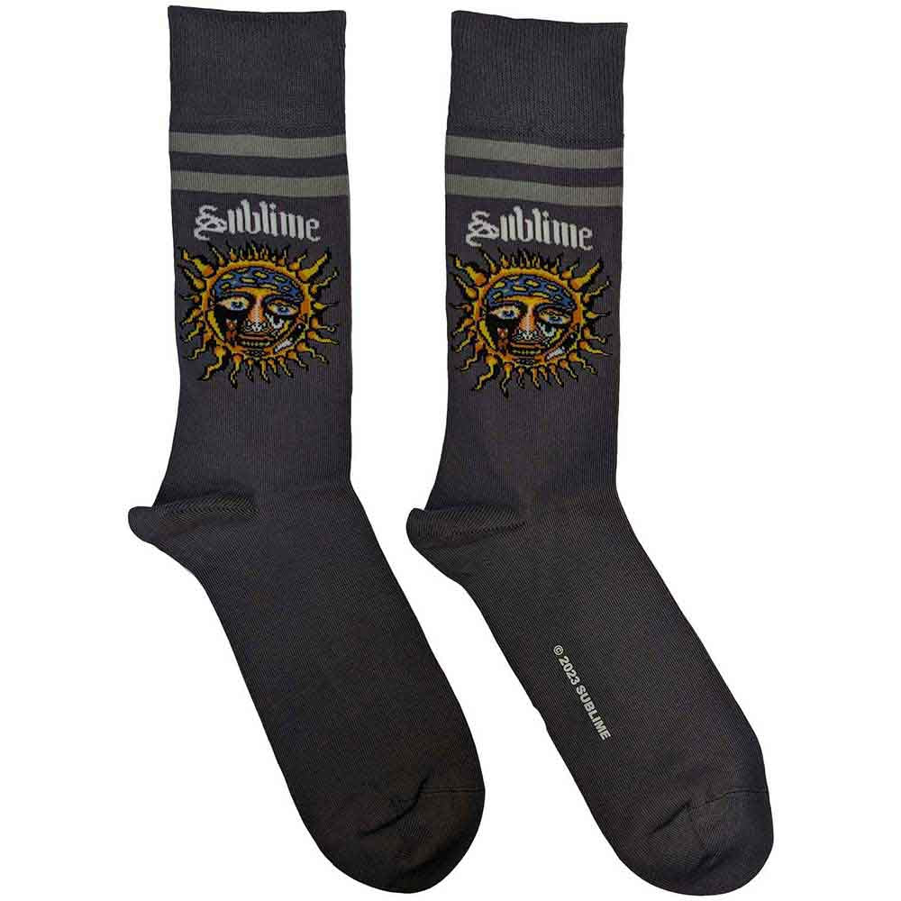 Sublime - Yellow Sun - Socks Grey
