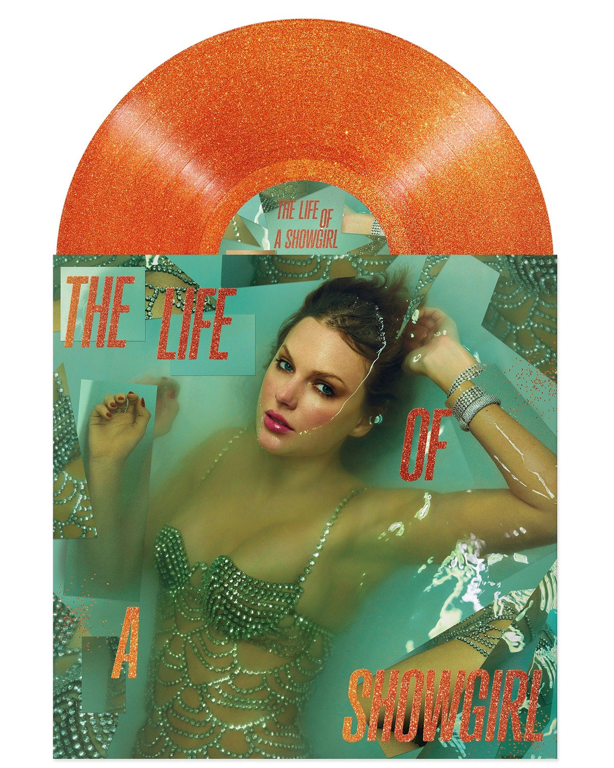 Taylor Swift - The Life Of A Showgirl [Sweat And Vanilla Perfume Portofino Orange Glitter Vinyl] - Vinyl