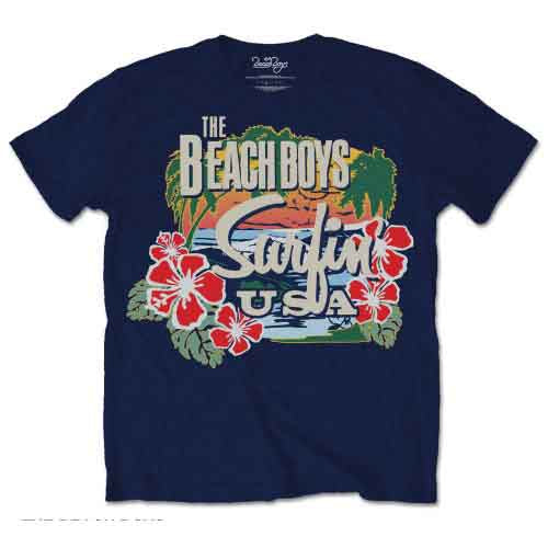 The Beach Boys - Surfin USA Tropical - T-Shirt Blue