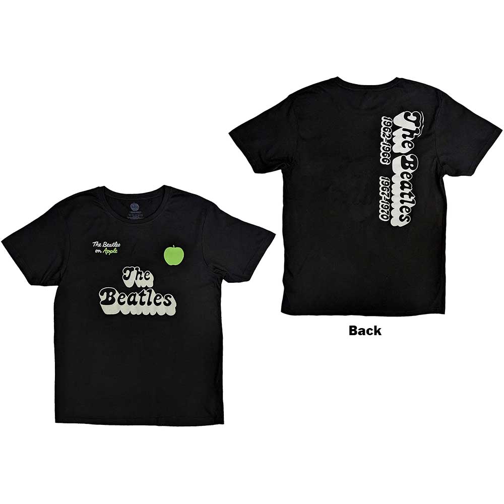 The Beatles - 70s Logo & Years - T-Shirt Black