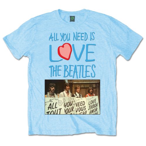 The Beatles - All you need is love Play Cards - T-Shirt Blue