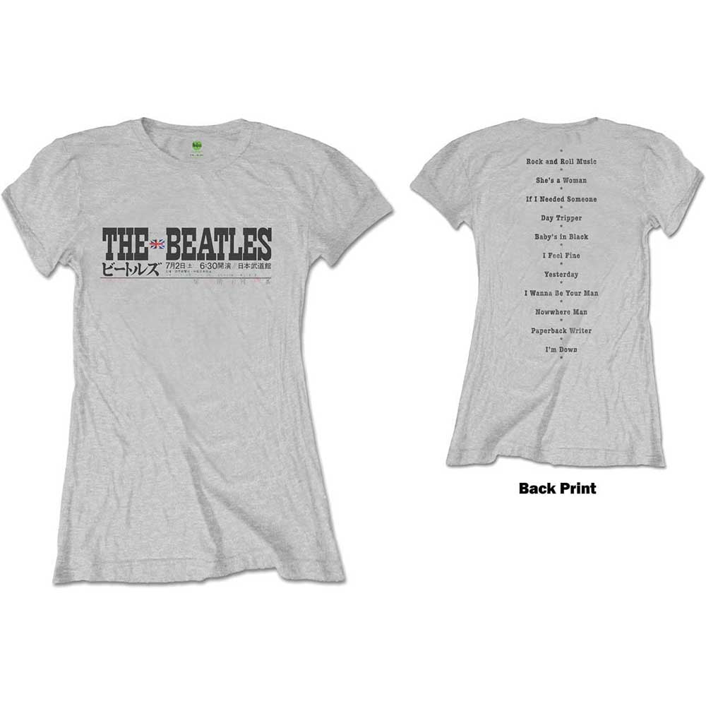 The Beatles - Budokan Set List - T-Shirt Grey