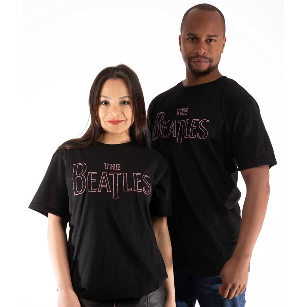 The Beatles - Drop T Logo - T-Shirt Black