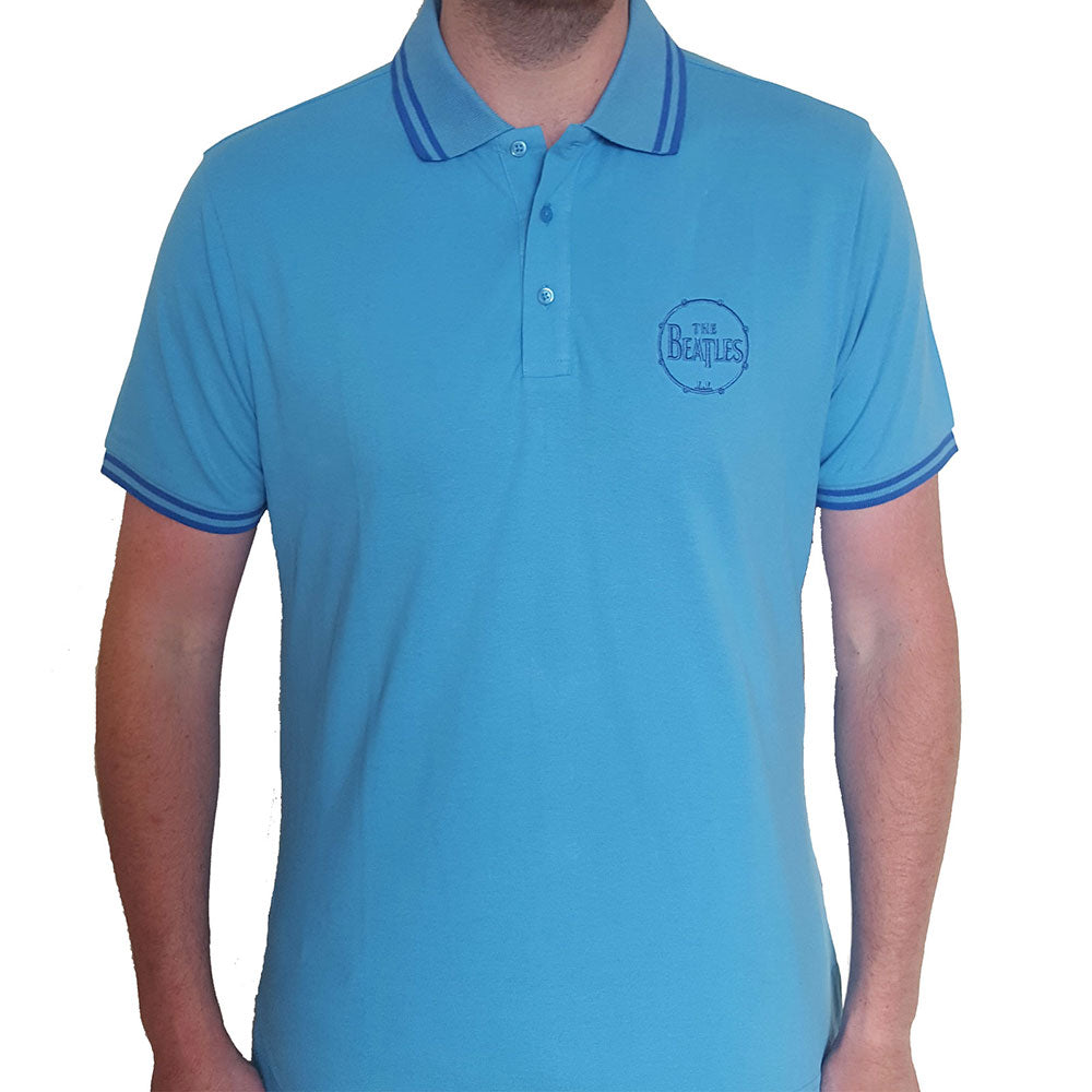 The Beatles - Drum Logo - T-Shirt Blue