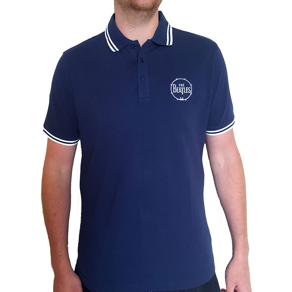 The Beatles - Drum Logo - T-Shirt Blue