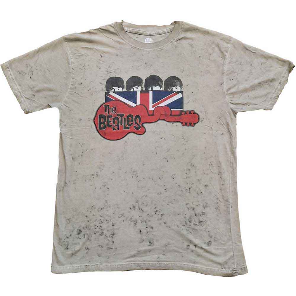 The Beatles - Guitar & Flag - T-Shirt Neutral