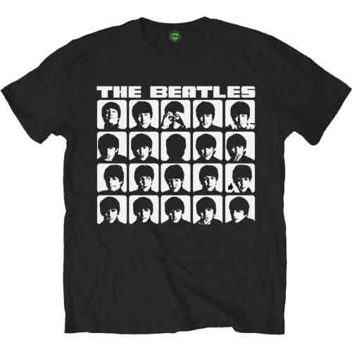 The Beatles - Hard Days Night Faces Mono - T-Shirt Black