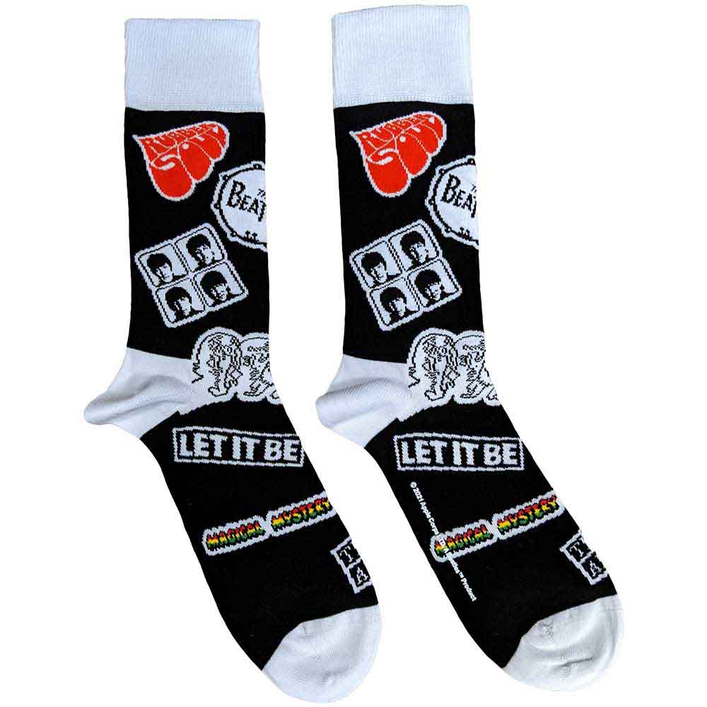 The Beatles - Icons - Socks Black