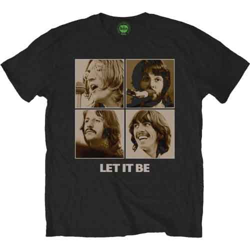 The Beatles - Let It Be Sepia - T-Shirt Black