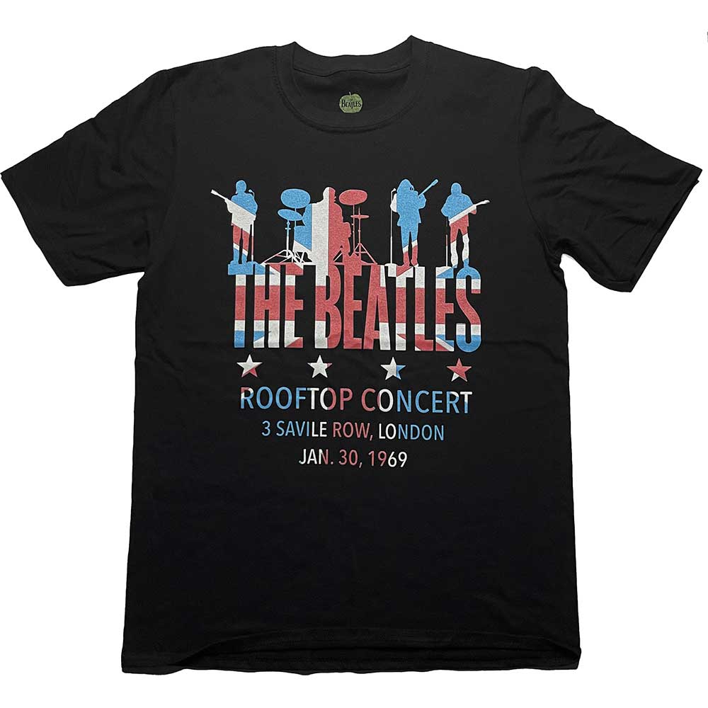 The Beatles - Rooftop Flag - T-Shirt Black