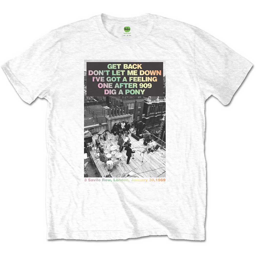 The Beatles - Rooftop Songs Gradient - T-Shirt White