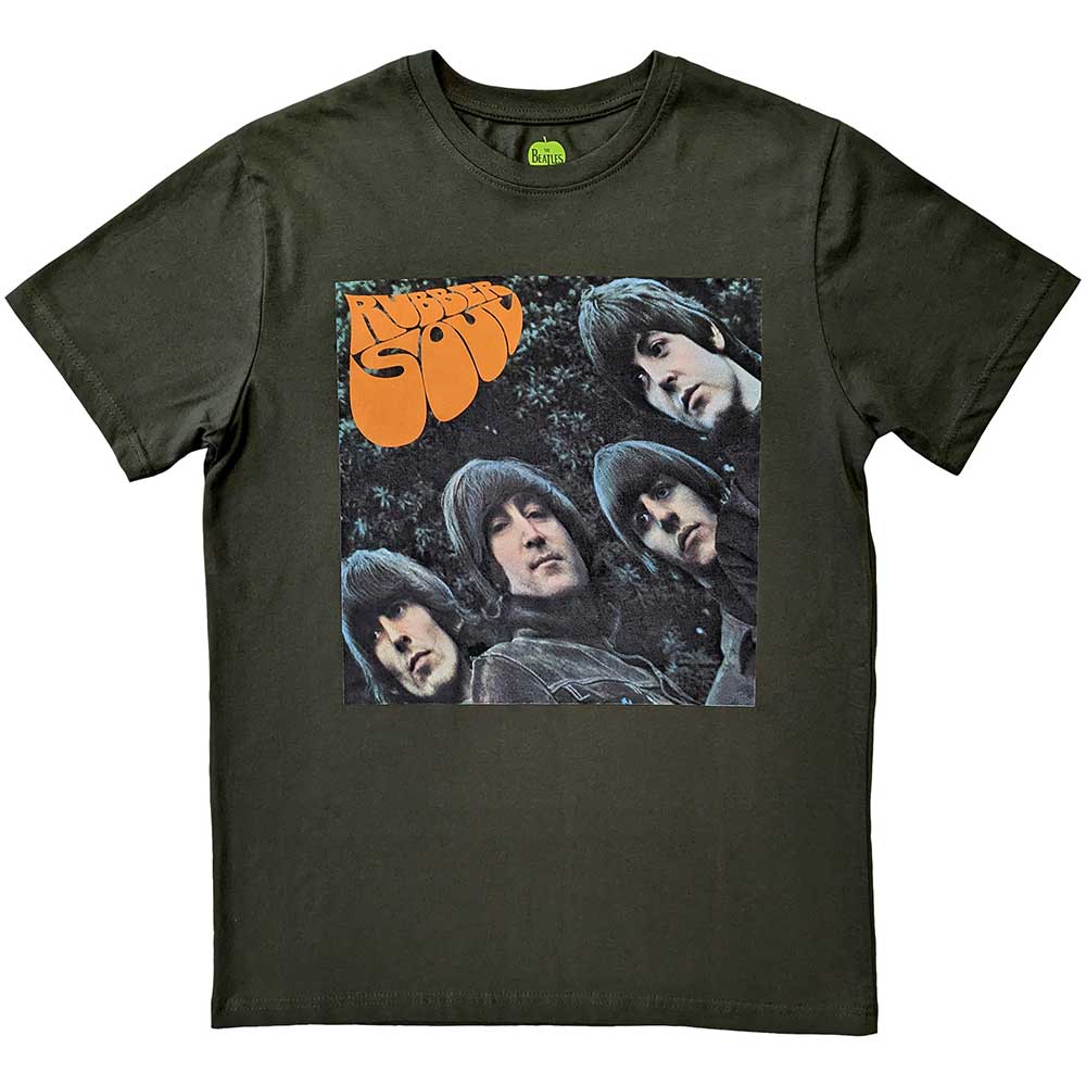 The Beatles - Rubber Soul Album Cover - T-Shirt Green