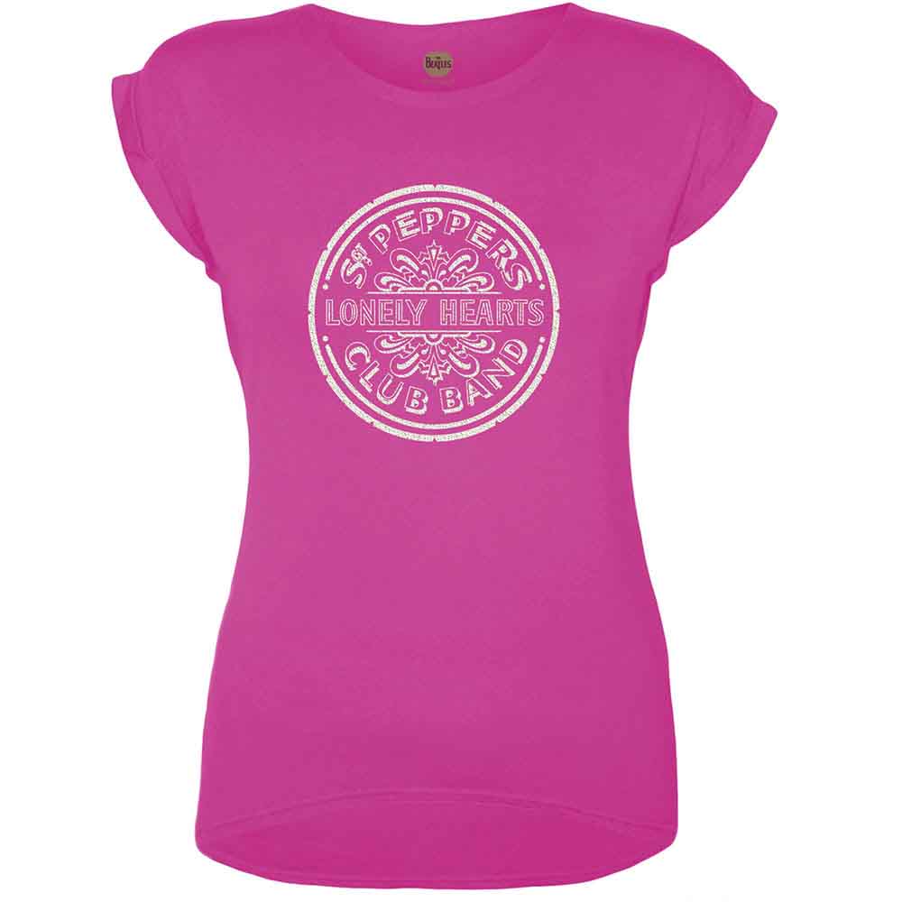 The Beatles - Sgt Pepper Drum - T-Shirt Pink
