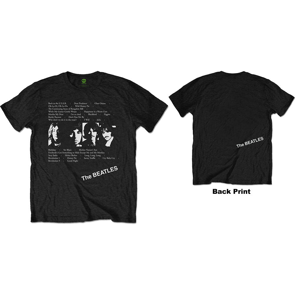 The Beatles - White Album Tracks - T-Shirt Black
