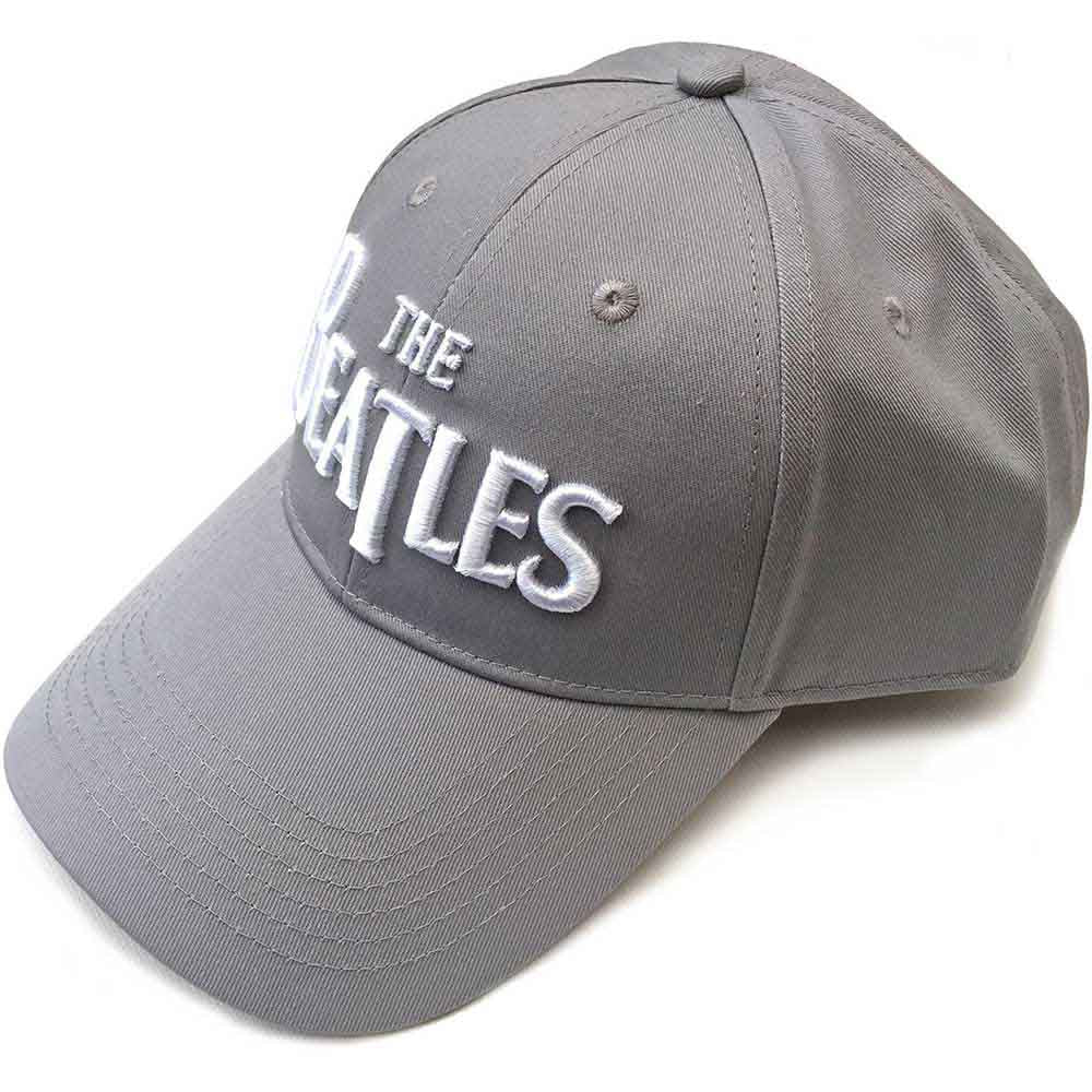 The Beatles - White Drop T Logo - Hat Grey