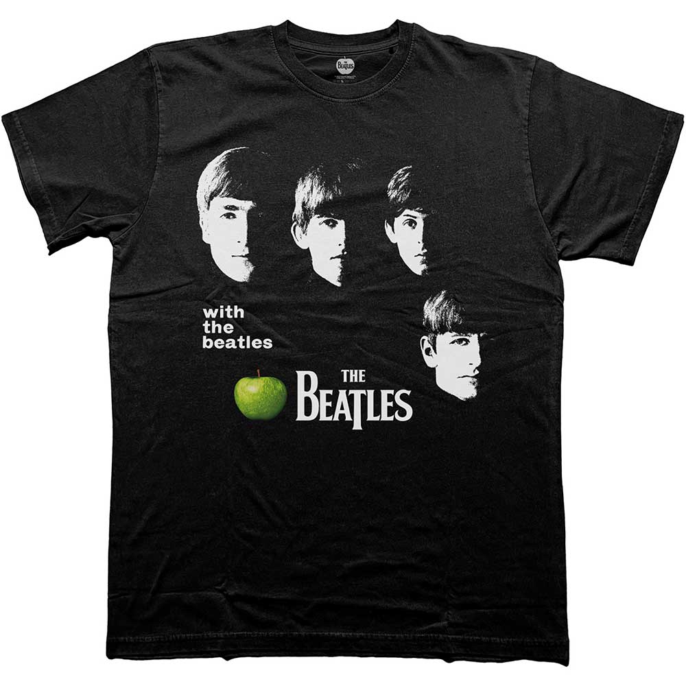 The Beatles - With The Beatles Apple - T-Shirt Black