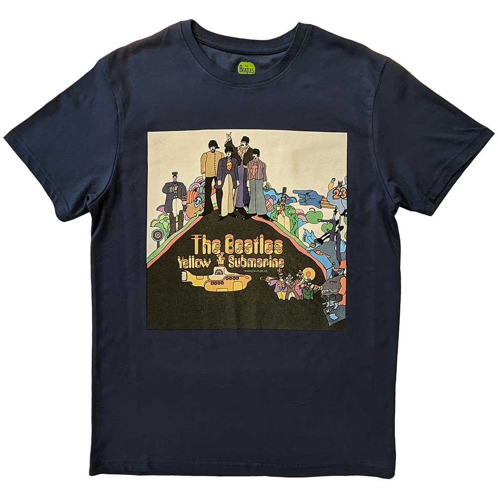 The Beatles - Yellow Submarine Album Cover - T-Shirt Blue