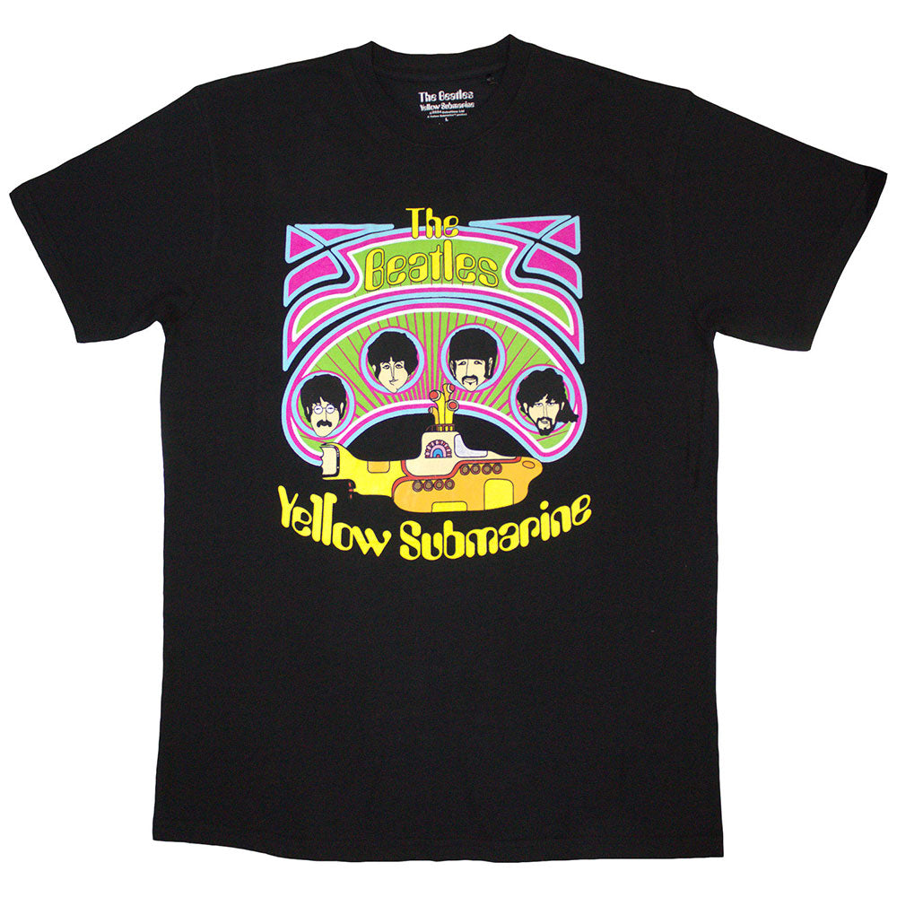 The Beatles - Yellow Submarine Heads in Circles v2 - Black