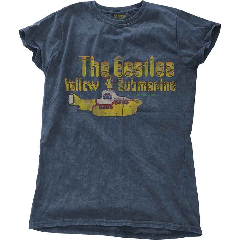 The Beatles - Yellow Submarine Nothing Is Real - T-Shirt Blue