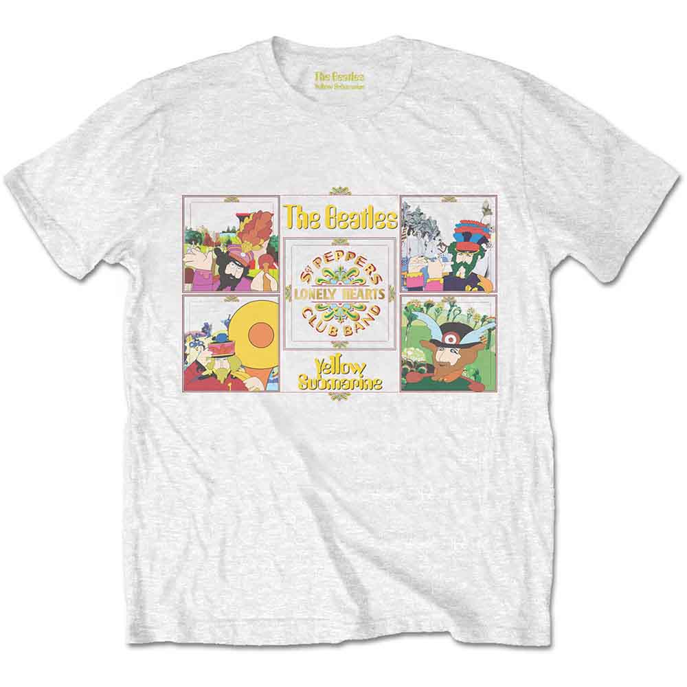 The Beatles - Yellow Submarine Sgt Pepper Band - T-Shirt White