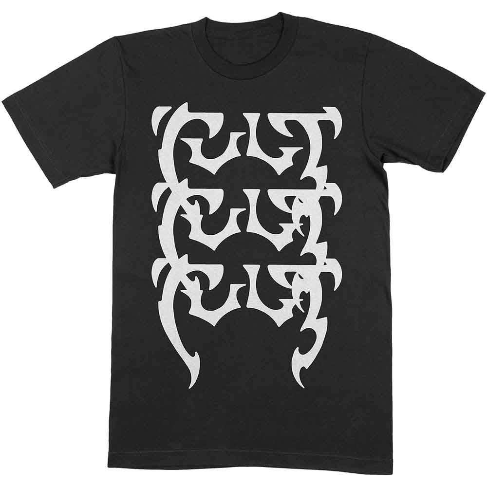 The Cult - Repeating Logo - T-Shirt Black