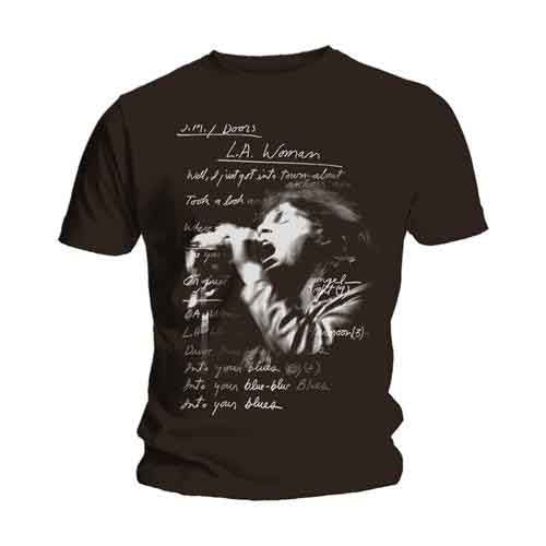 The Doors - LA Woman Lyrics - T-Shirt Black