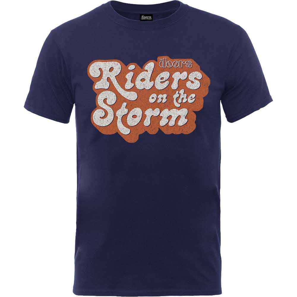 The Doors - Riders on the Storm Logo - T-Shirt Blue