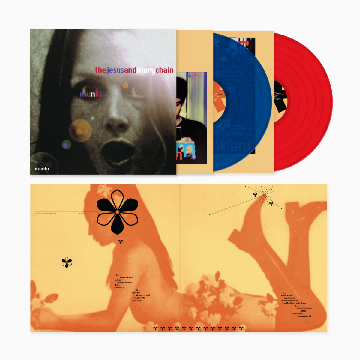 The Jesus and Mary Chain - Munki (Indie Exclusive, 180 Gram Vinyl, Blue & Red Colored Vinyl) (2 Lp's) - Vinyl