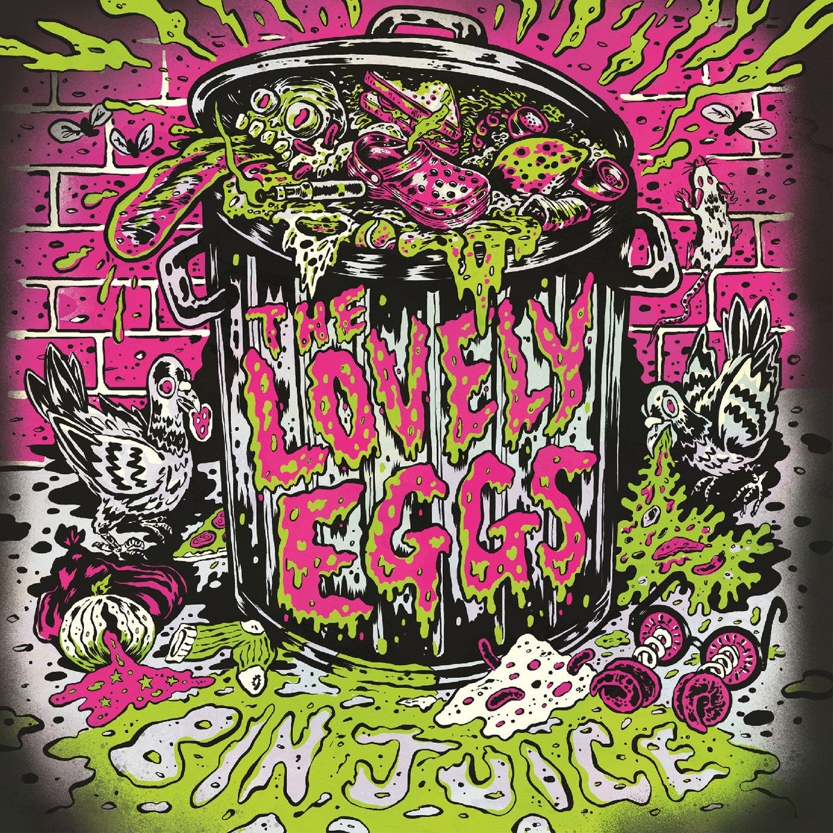 The Lovely Eggs - Bin Juice (Indie Exclusive Neon Toxic Slime Green Vinyl) - Vinyl