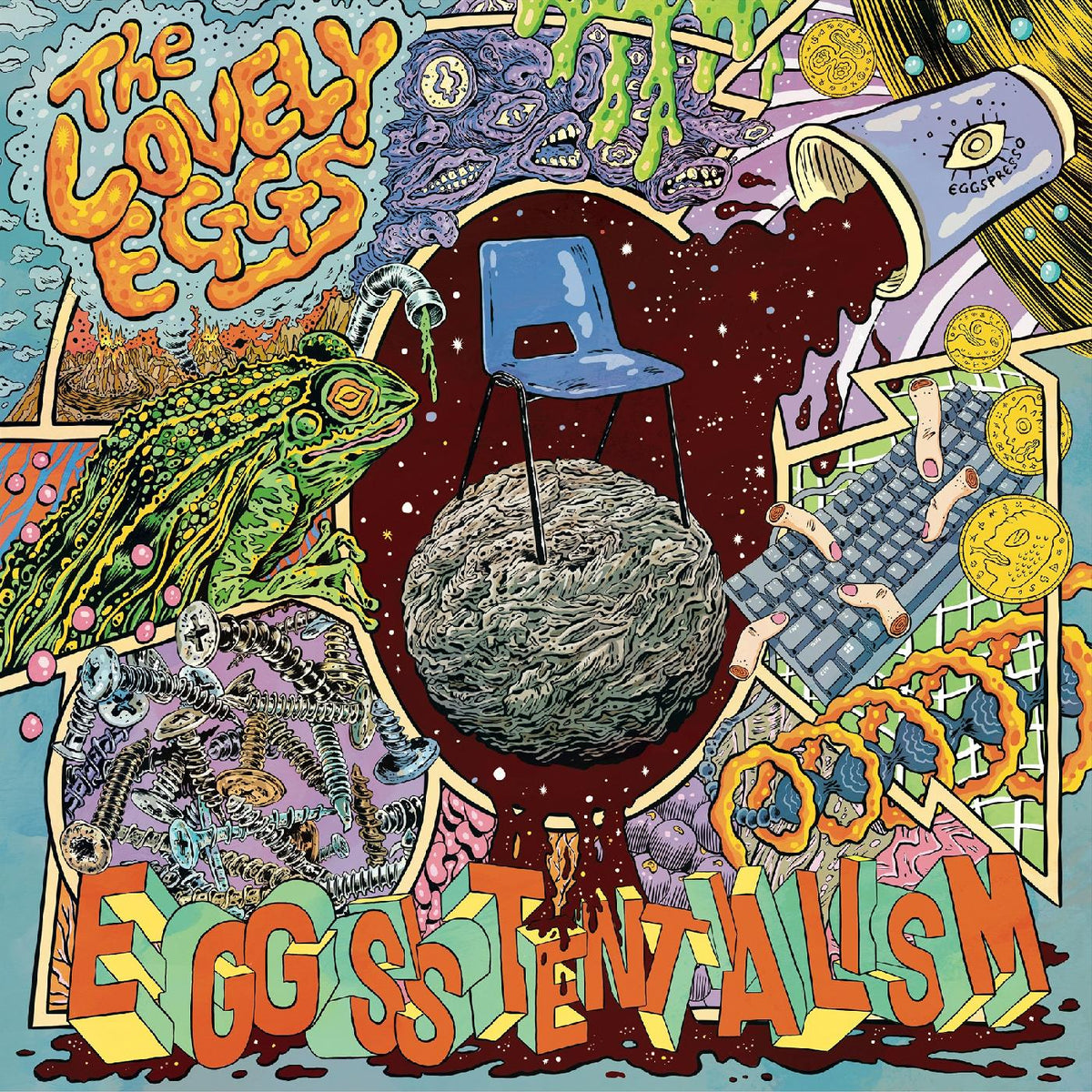 The Lovely Eggs - Eggsistentialism (Indie Exclusive Transparent Blue With "Coffee" Splatter Vinyl) - Vinyl