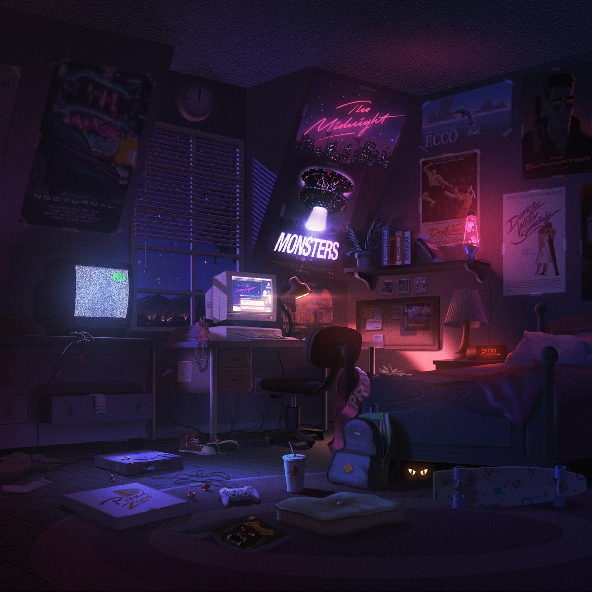 The Midnight - Monsters + Instrumentals (2CS, PURPLE CASSETTE) - Cassette