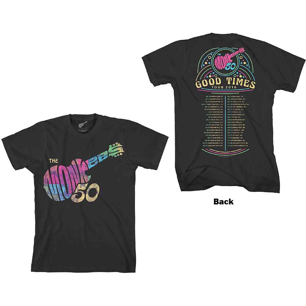 The Monkees - Guitar Discography - T-Shirt Black