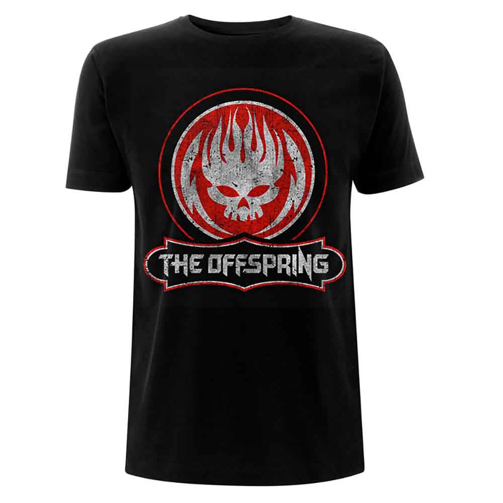 The Offspring - Distressed Skull - T-Shirt Black