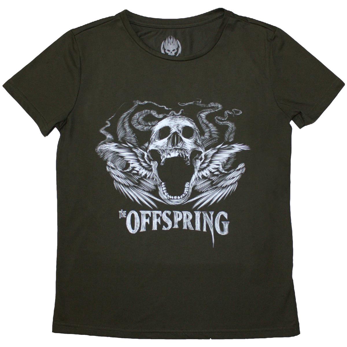 The Offspring - Feathered Winged Skull - Green