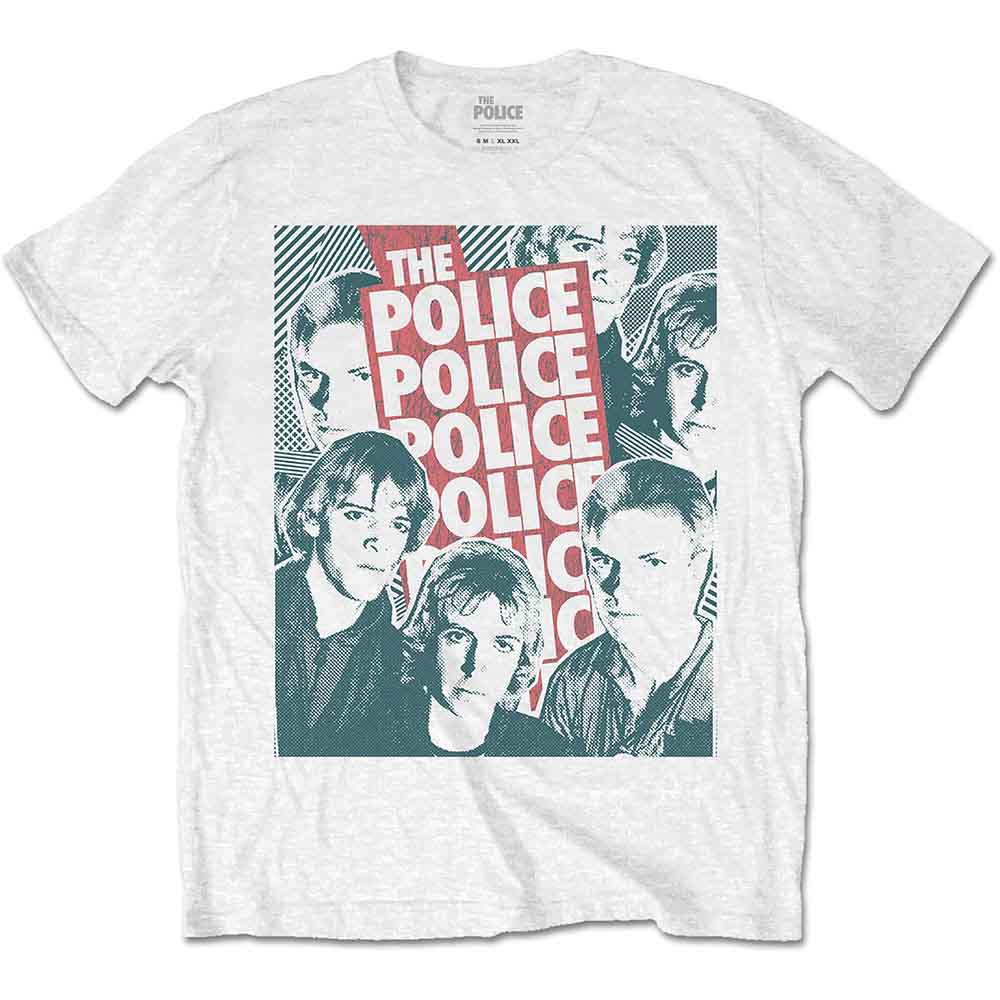 The Police - Half-tone Faces - T-Shirt White