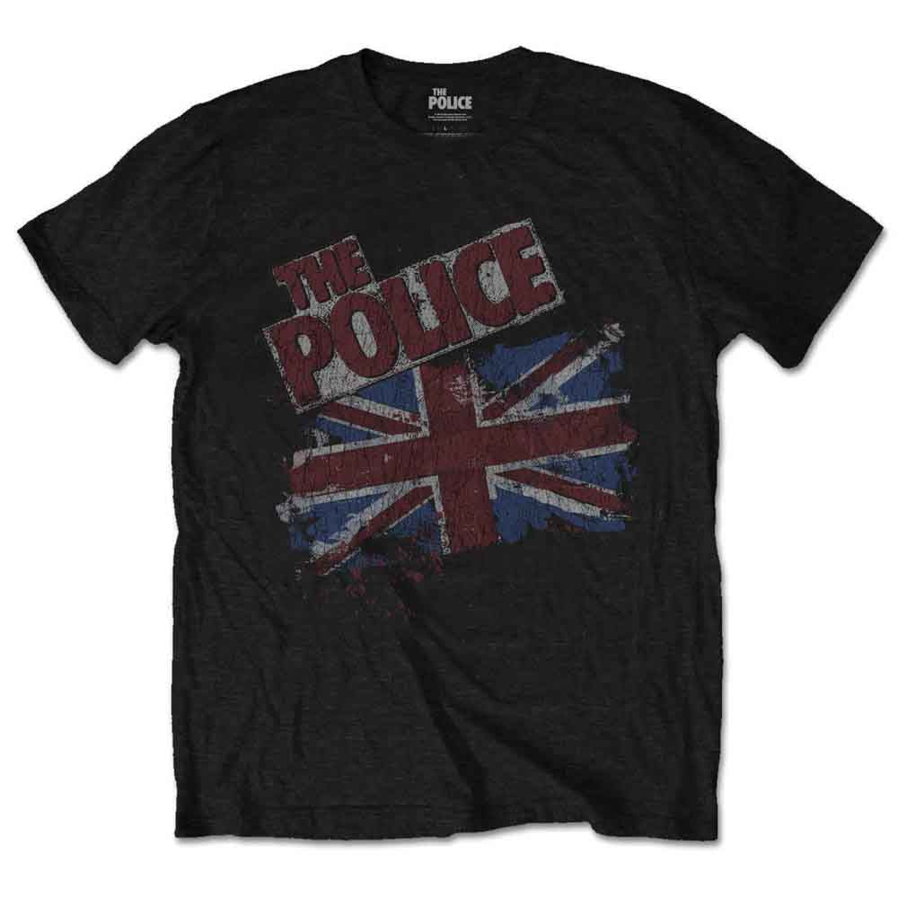 The Police - Vintage Flag - T-Shirt Black