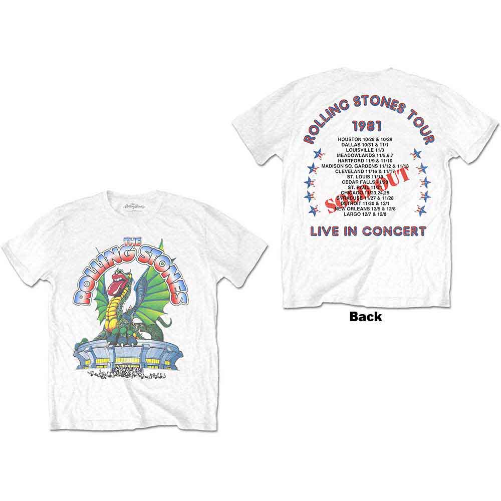 The Rolling Stones - 81 Tour Dragon - T-Shirt White