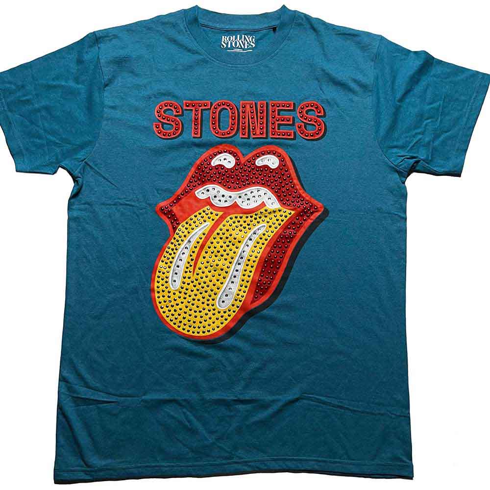 The Rolling Stones - Dia Tongue - T-Shirt Blue, Green