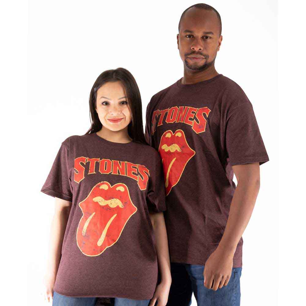 The Rolling Stones - Gothic Text - T-Shirt Brown