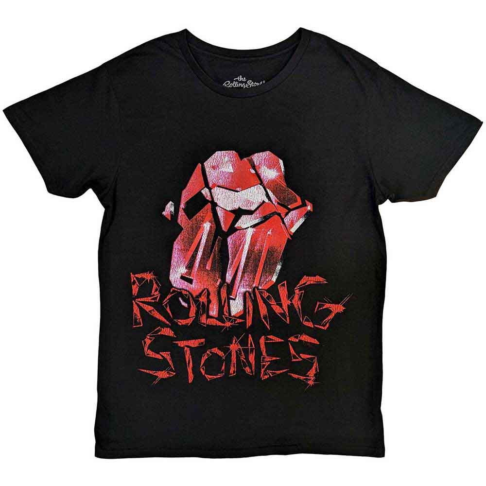 The Rolling Stones - Hackney Diamonds Cracked Glass Tongue - T-Shirt Black