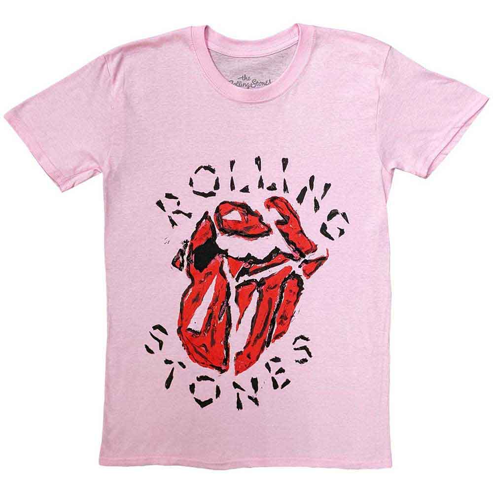 The Rolling Stones - Hackney Diamonds Painted Tongue - T-Shirt Pink